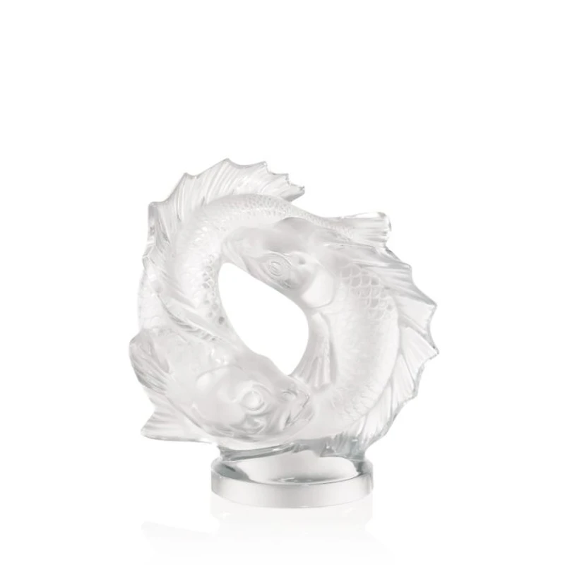 Large Clear Double Fish Sculpture