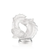Large Clear Double Fish Sculpture