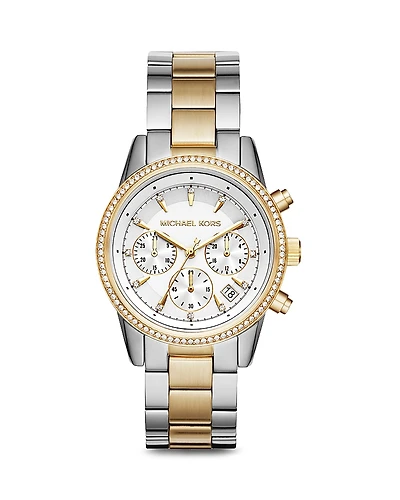 Michael Kors Bryant Chronograph Two-Tone Stainless Steel Watch, 37mm