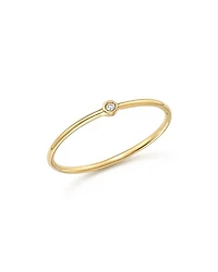 Zoë Chicco 14K Yellow Gold Thin Ring with Diamond