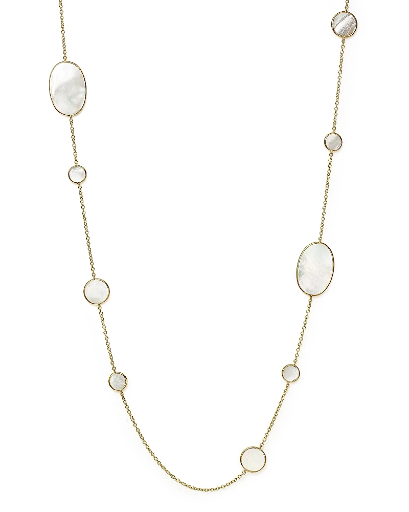 Ippolita 18K Yellow Gold Polished Rock Candy Circle Oval Station Necklace