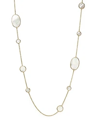Ippolita 18K Yellow Gold Polished Rock Candy Circle Oval Station Necklace