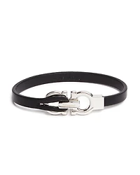 Salvatore Ferragamo Men's Double Gancini Leather Bracelet