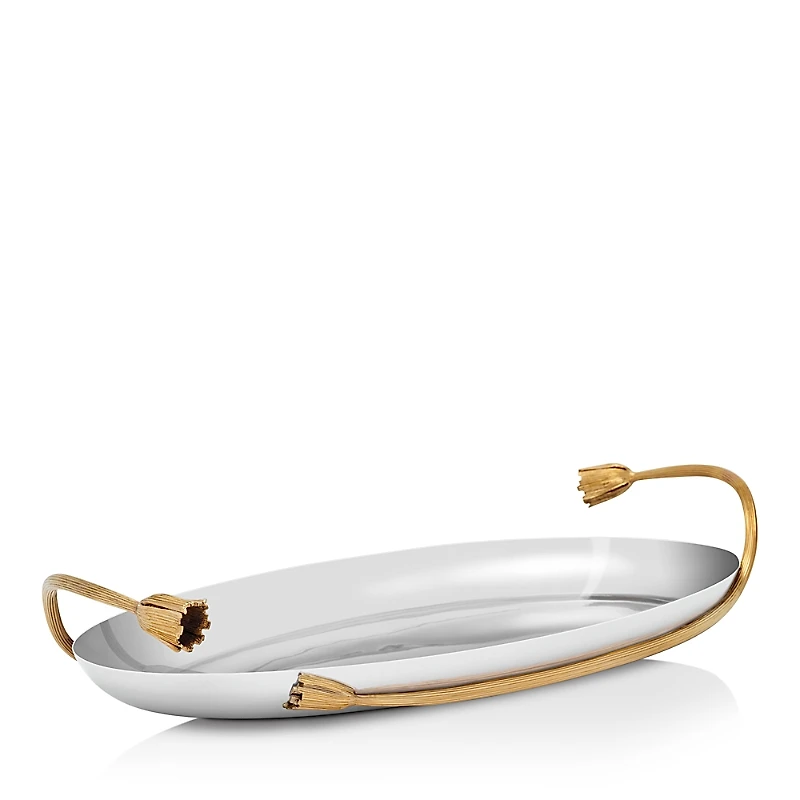 L'Objet Deco Leaves Oval Serving Tray