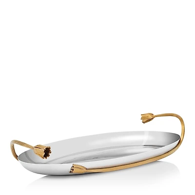 L'Objet Deco Leaves Oval Serving Tray