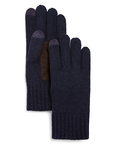 The Men's Store at Bloomingdale's Suede Patch Tech Gloves - Exclusive