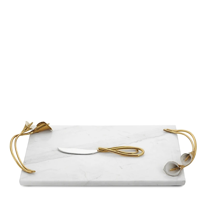 Michael Aram Calla Lily Cheese Board with Knife