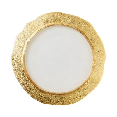 Rufolo Glass Gold Organic Service Charger Plate