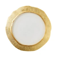 Rufolo Glass Gold Organic Service Charger Plate
