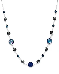 Ippolita Sterling Silver Lollipop Lapis Triplet, London Blue Topaz & Hematite Necklace