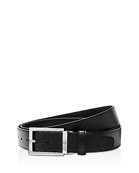 Montblanc Men's Rectangular Shiny Pin Buckle Belt