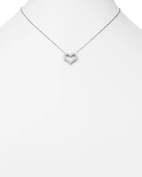 Diamond Heart Pendant Necklace 14K White Gold, 0.25-1.0 tcw