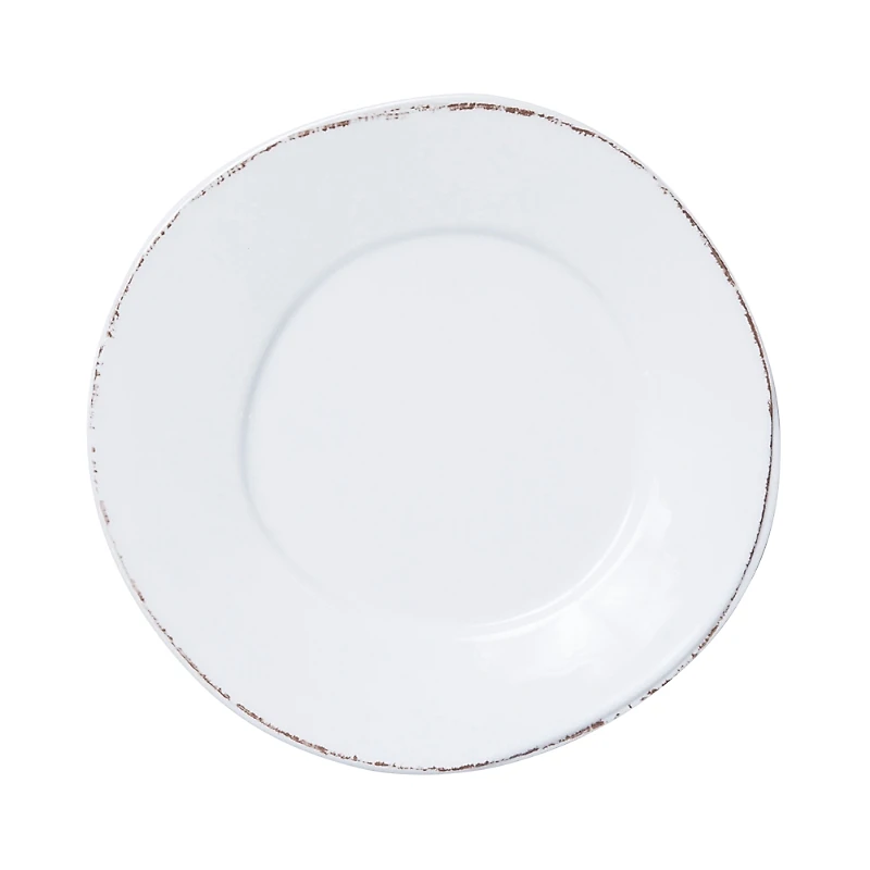 Vietri Melamine Lastra White Dinner Plate