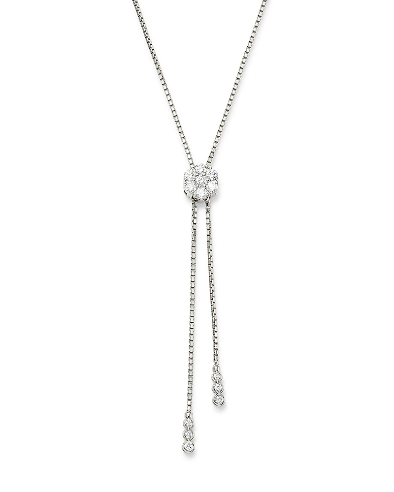 Bloomingdale's Fine Collection Diamond Flower Bolo Necklace