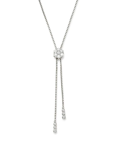 Bloomingdale's Fine Collection Diamond Flower Bolo Necklace