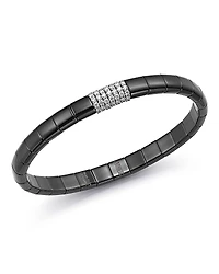 Roberto Demeglio 18K White Gold & Black Ceramic Pura Stretch Bracelet