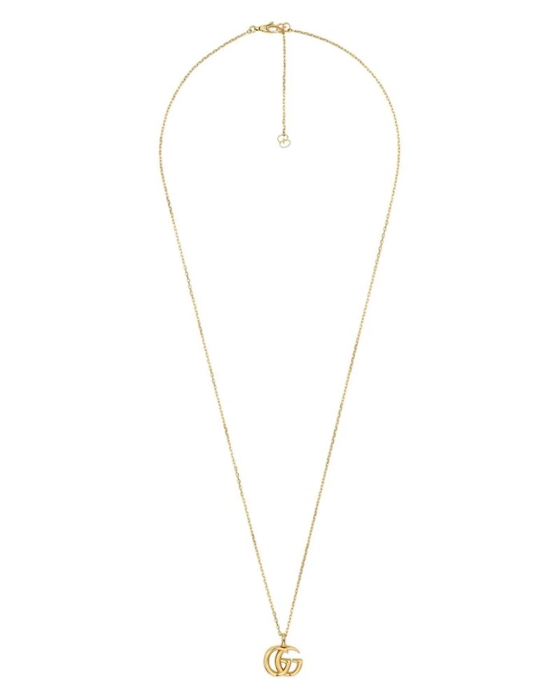 18K Yellow Gold Running G Pendant Necklace, 25.5"