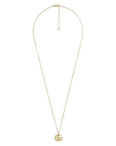 18K Yellow Gold Running G Pendant Necklace, 25.5"