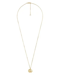 18K Yellow Gold Running G Pendant Necklace, 25.5"