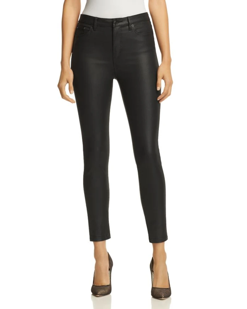 Coated Leather-Effect Jeans