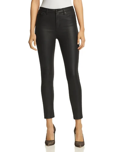 Coated Leather-Effect Jeans