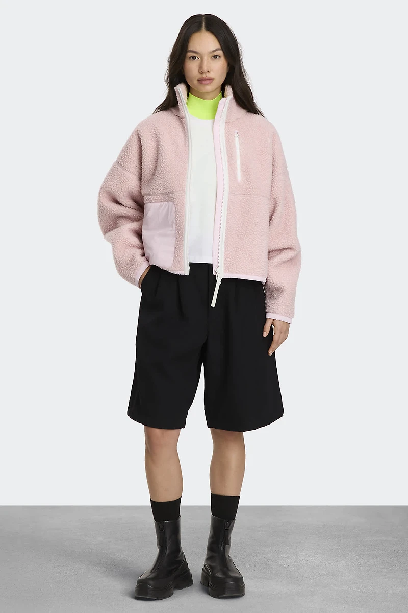 Simcoe Zip Up Fleece Jacket White Disc