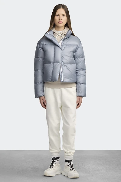 Cypress Cropped Puffer White Disc