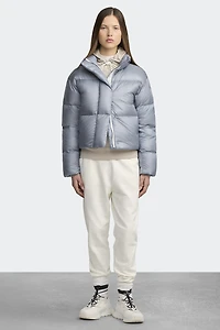 Cypress Cropped Puffer White Disc