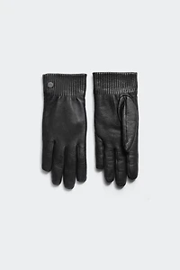 Ribbed Luxe Leather Glove
