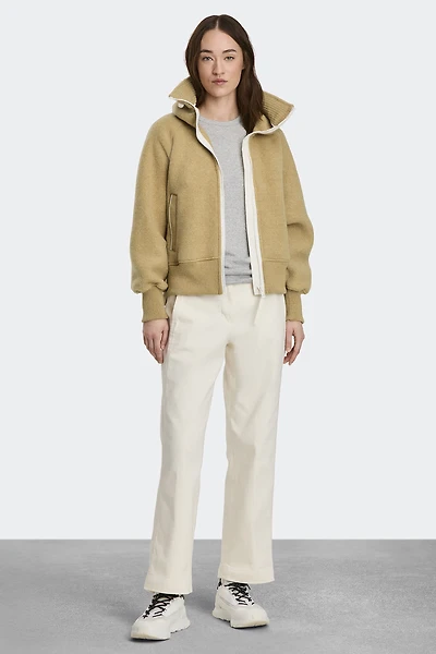 Chilliwack Fleece Bomber White Disc