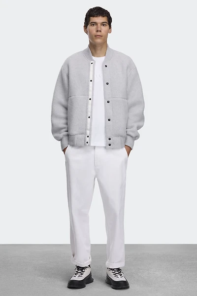 Hudson Fleece Bomber White Disc