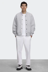 Hudson Fleece Bomber White Disc