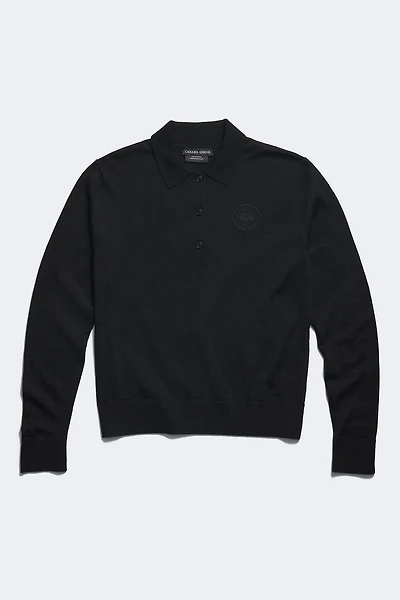 Melrose Knit Long Sleeve Polo