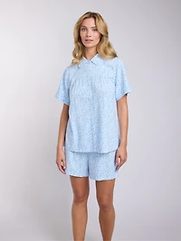 Palm Manches Courtes Chemise de pyjama
