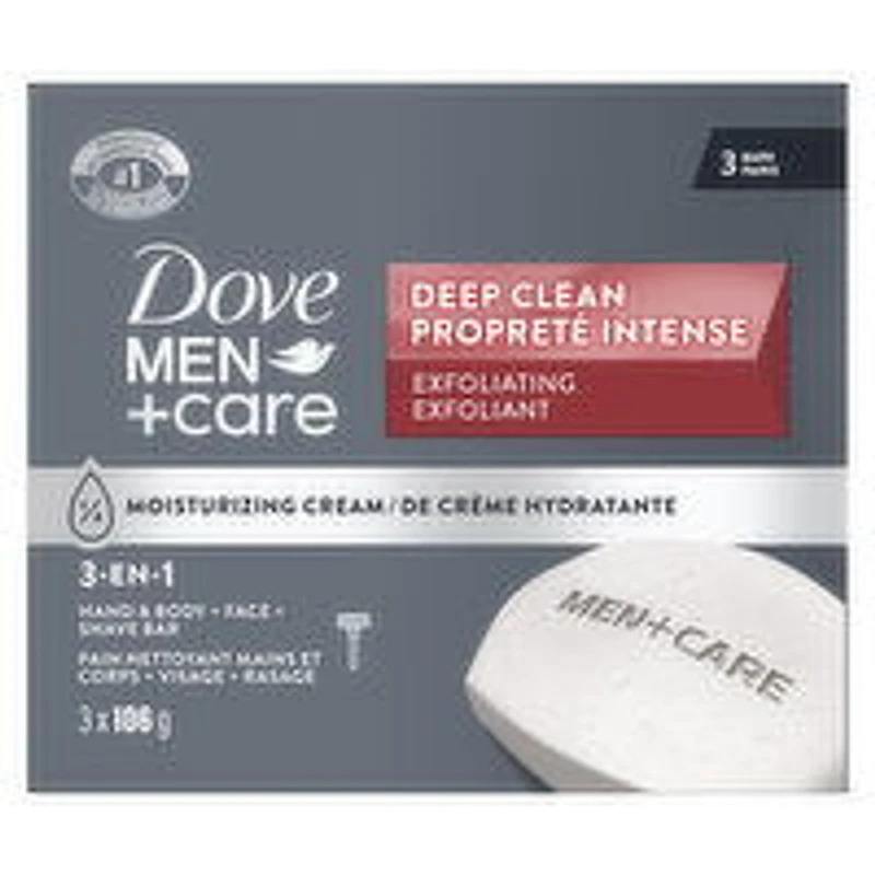 Dove - Men Bar Deep Clean, 3 Each
