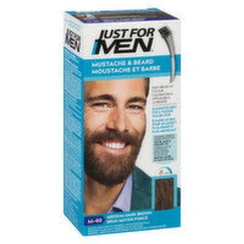 Just For Men - Mustache and Beard Med-Dark Brown Hair Colour, 28 Gram