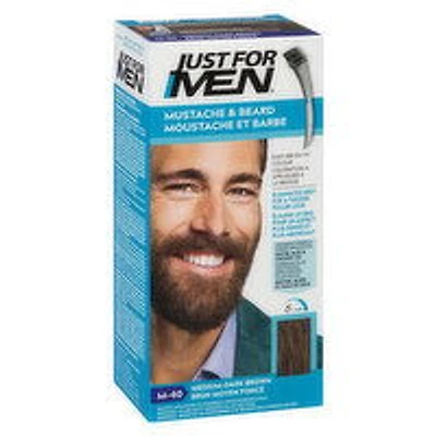 Just For Men - Mustache and Beard Med-Dark Brown Hair Colour, 28 Gram