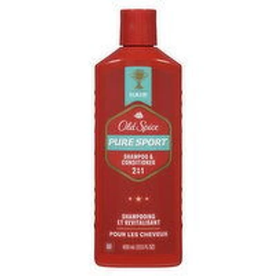 Old Spice - 2 in 1 Shampoo & Conditioner, Pure Sport, 400 Millilitre