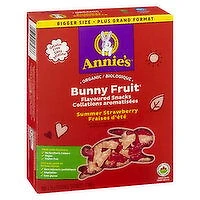 Annie's - Organic Bunny Fruit Flavoured Snacks Summer Strawberry, 198 Gram