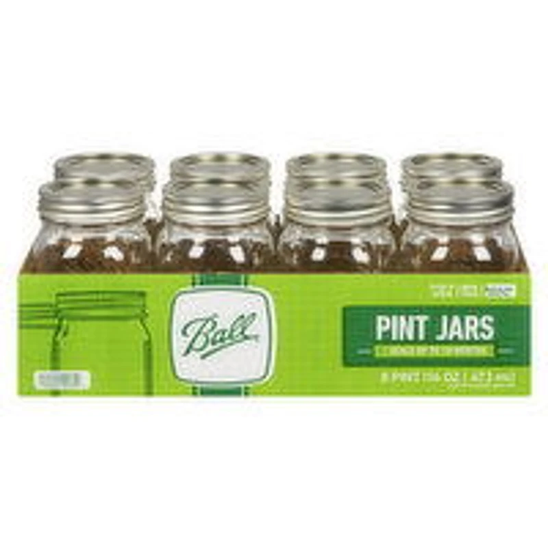 Ball - Regular Mouth Jar 473ml For Preserving, 8 Each