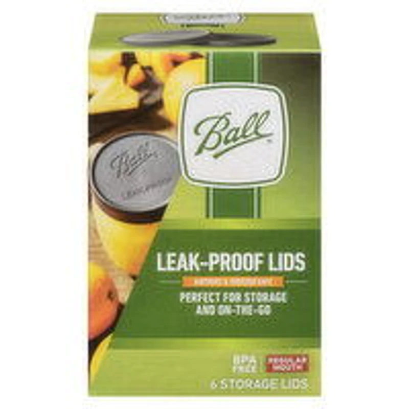 Bernardin - Ball Regular Mouth, Leak-Proof Lid, 6 Each