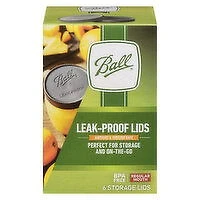 Bernardin - Ball Regular Mouth, Leak-Proof Lid, 6 Each