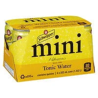 Schweppes - Tonic Water Soda, 6 Each