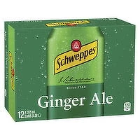 Schweppes - Ginger Ale, 12 Each