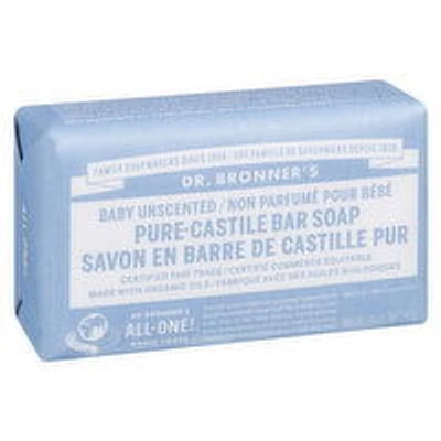 Dr. Bronner's - Pure Castile Baby Soap Unscented, 140 Gram