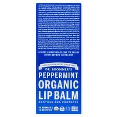 Dr. Bronner's - Organic Lip Balm - Peppermint, 4 Gram