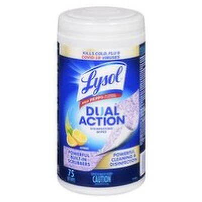 Lysol - Disinfecting Wipes Dual Action, 75 Each