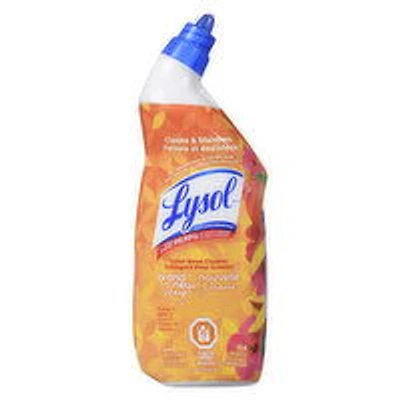 Lysol - Toilet Bowl Cleaner Gel, For Cleaning and Disinfecting, Stain Removal, Brand New Day, Mango andHibis, 710 Millilitre