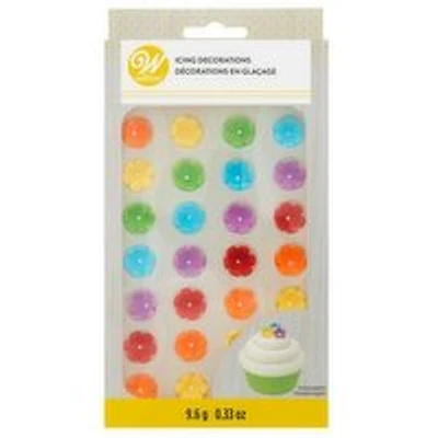 Wilton - Royal Icing Decorations, Mini Rainbow Daisy, 32 Each