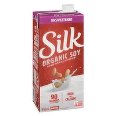 Silk - Unsweetened Organic Soy Original, 946 Millilitre